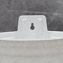 Вазон "Рина" настінний Алеана 14 см., білий флок, фото 2