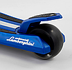 Самокат дитячий Lamborghini триколісний LB - 20300 синій, фото 6