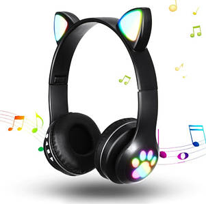 Навушники бездротові накладні Bluetooth Cat Ear VZV-23M з котячими вушками, Блютуз навушники з підсвіткою