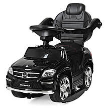 Толокар каталка Mercedes з батьківською ручкою (Чорний - SX1578-2), фото 2