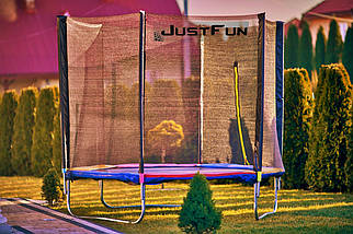 Батут Just Fun 252 см., до 120 кг. Сітка + дробина. Мультиколор, фото 3
