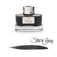 Чернила Graf von Faber-Castell Stone Grey в стеклянной баночке 75 мл, цвет серый камень (перманентные), 141003