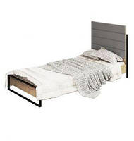 Кровать 1-сп 90х200 с наклоненным мягким быльцем Лофт Світ Меблів
