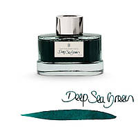 Чернила Graf von Faber-Castell Deep Sea Green в стеклянной баночке 75 мл, цв. темно-зеленый (перманент) 141008