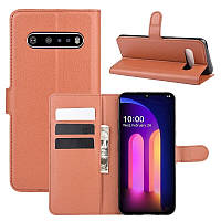 Чохол Fiji Luxury для LG V60 ThinQ 5G книжка коричневий