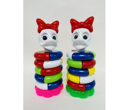 Дитяча іграшка пірамідка пазл Каченя Дівчинка Бамсік 1801/2