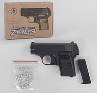 Пистолет металлический ZM03 стреляет пластиковыми пулями 6 mm