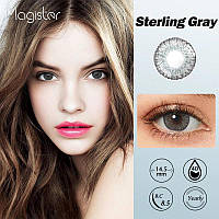 Цветные линзы серые Sterling Gray + контейнер для хранения в подарок