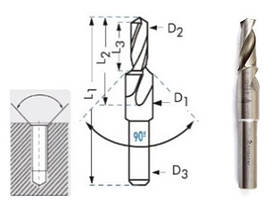 Свердло М10 (D11,0 і d8,5) 90° ц/х Р6АМ5