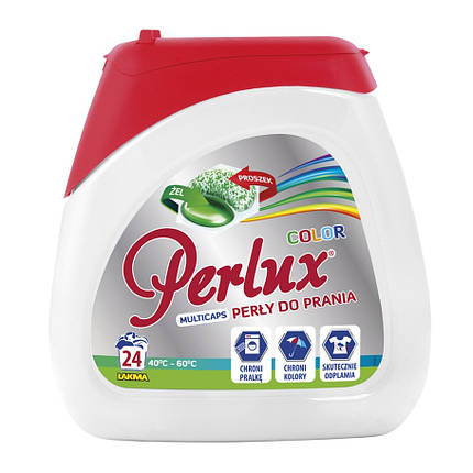 Капсули для прання та виведення плям для кольорових речей Perlux Super Compact COLOR 24шт/уп, фото 1