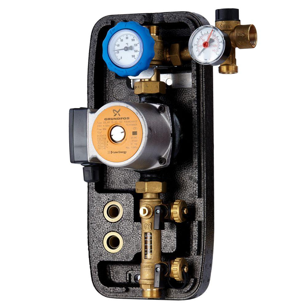 Насосна група NOVASOL MONO GRUNDFOS 15/65, 2-12 л/хв., 6 барів, 1" ЗР, фото 1