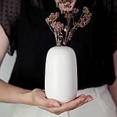 Ваза керамічна настільна для квітів 13 см "VASE INSPIRATION" Білий мат Rezon V025