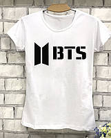 Женская футболка с логотипом группы BTS