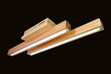 Світлодіодний світильник з дерева для кабінету спальні коридору кухні передпокою  Лед-Вегас-40/2 натуральний