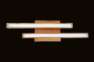 Світлодіодний світильник з дерева для кабінету спальні коридору кухні передпокою  Лед-Вегас-40/2 натуральний, фото 3
