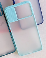 Чохол бампер soft-touch зі шторкою для камери Xiaomi POCO M3 Колір Бірюзовий