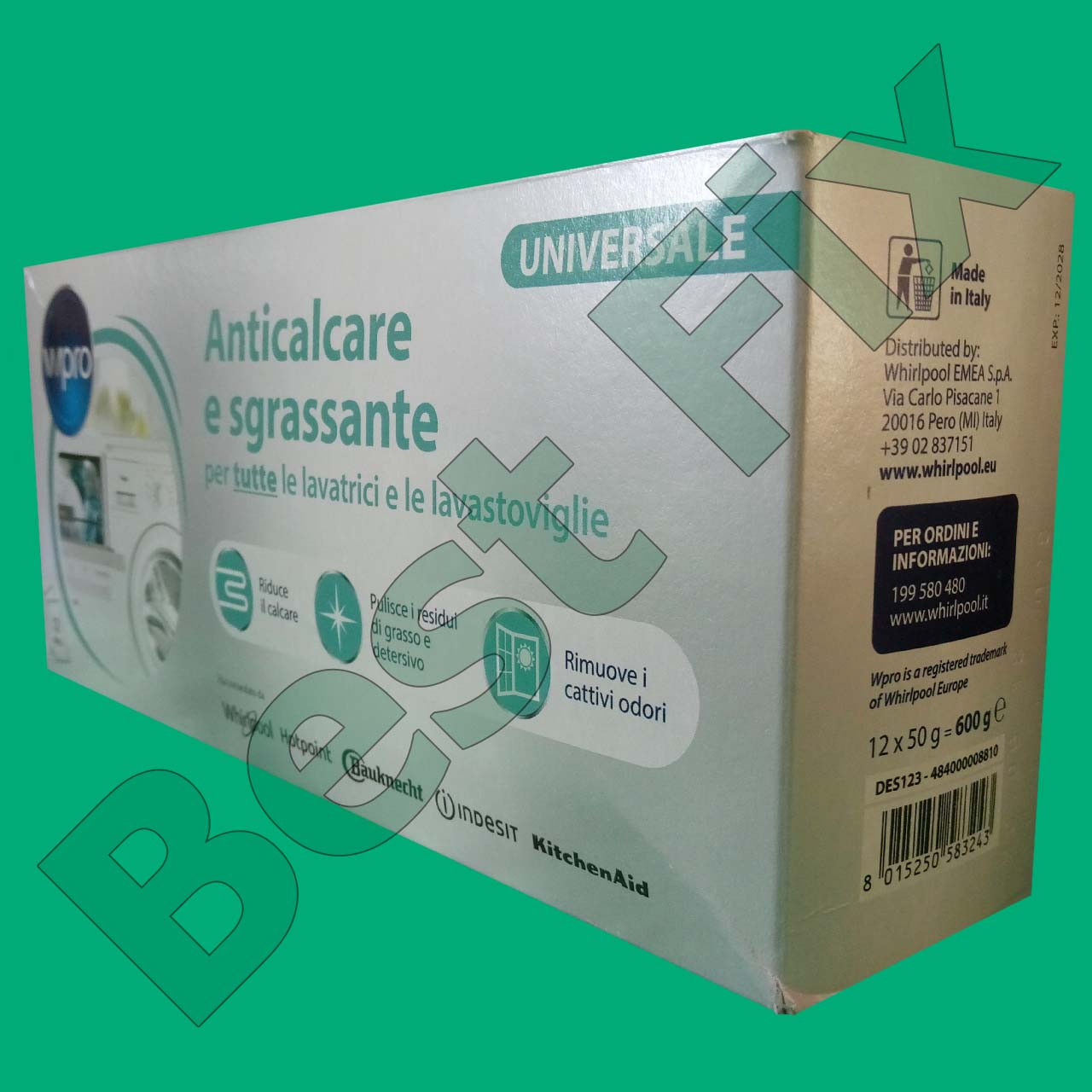 Средство для чистки стиральных машин Антинакипин professional 3 в 1 от Indesit сделано в Италии упаковка - фото 5 - id-p1442061232