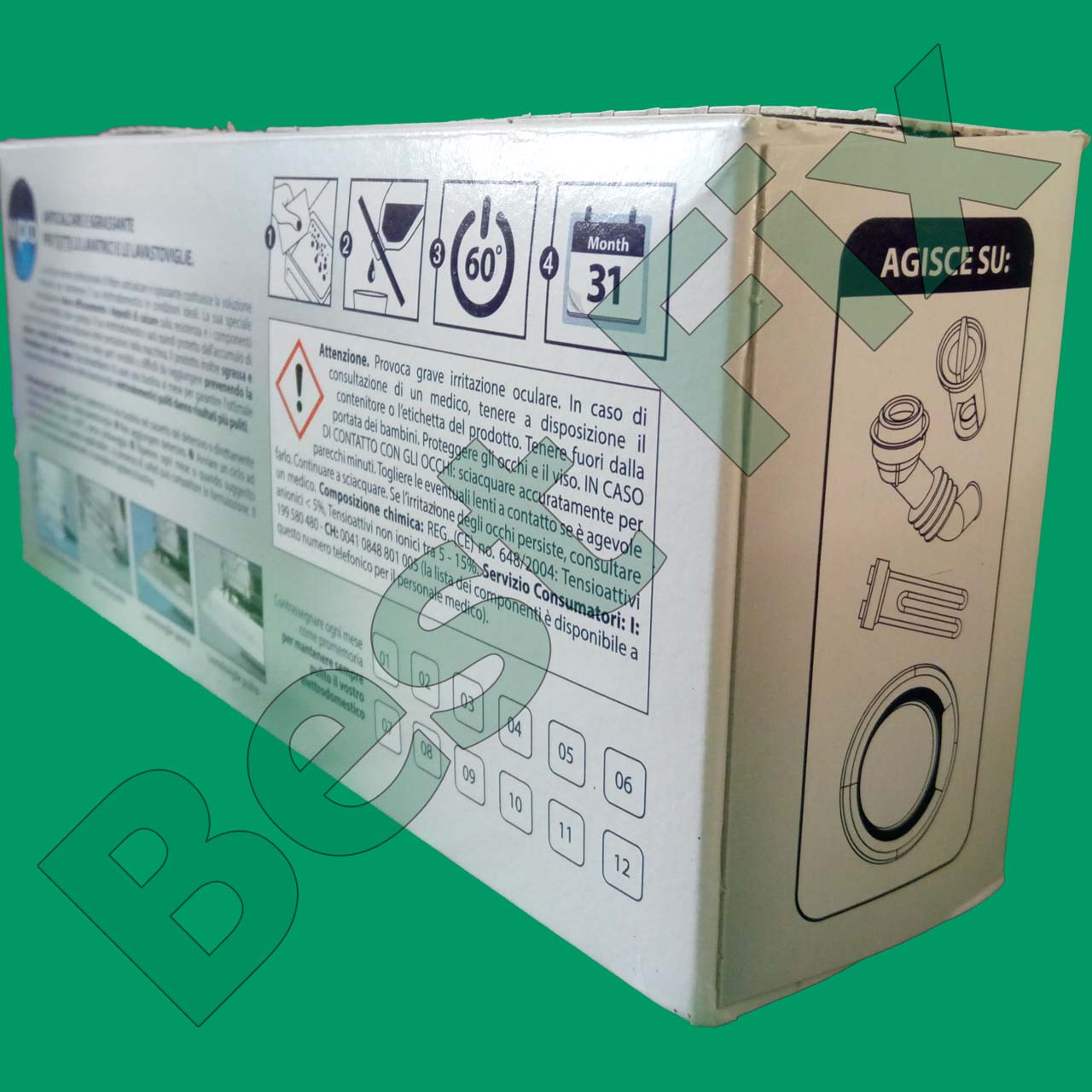 Средство для чистки стиральных машин Антинакипин professional 3 в 1 от Indesit сделано в Италии упаковка - фото 6 - id-p1442061232