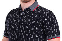 Футболка-поло чоловіча Le Gutti 23-1524-17 темно-синя M, фото 5