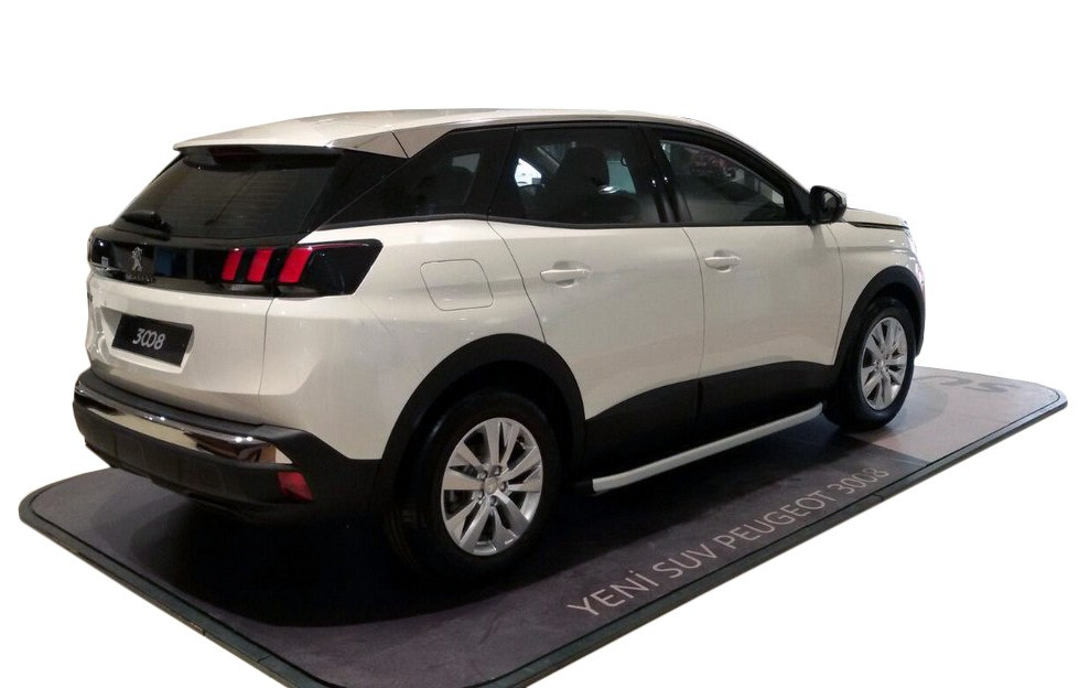 Бокові пороги,підніжки Fullmond (2 шт, алюміній) для мод. Peugeot 3008 2016↗ рр.
