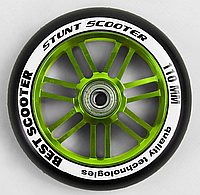Колесо для трюкового самоката WH - 7402/110 (90) "Best Scooter", PU 110 мм зеленый