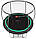 Батут для стрибків з внутрішньої сіткою 305 см чорний з зеленим Hop-Sport Premium 10ft (305cm) black/green, фото 3