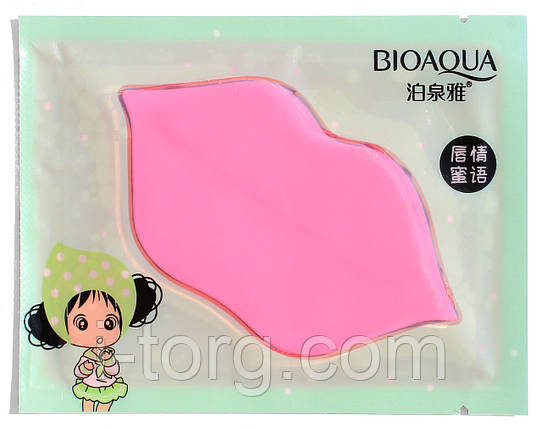 Маска-патчі для губ з екстрактом лайма Bioaqua Lime Moisturizing Lip Mask, фото 1
