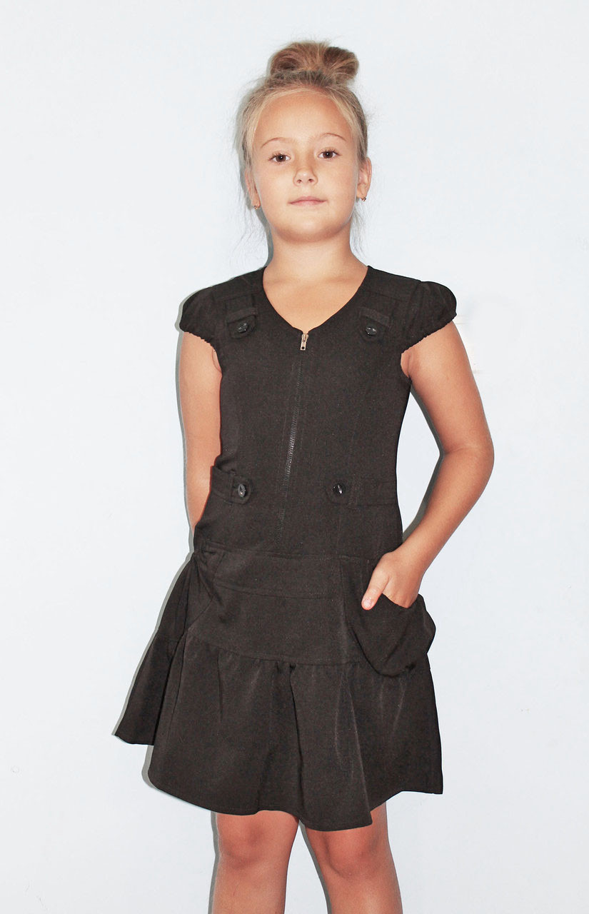 Сарафан для дівчинки шкільний на блискавці, фото 1