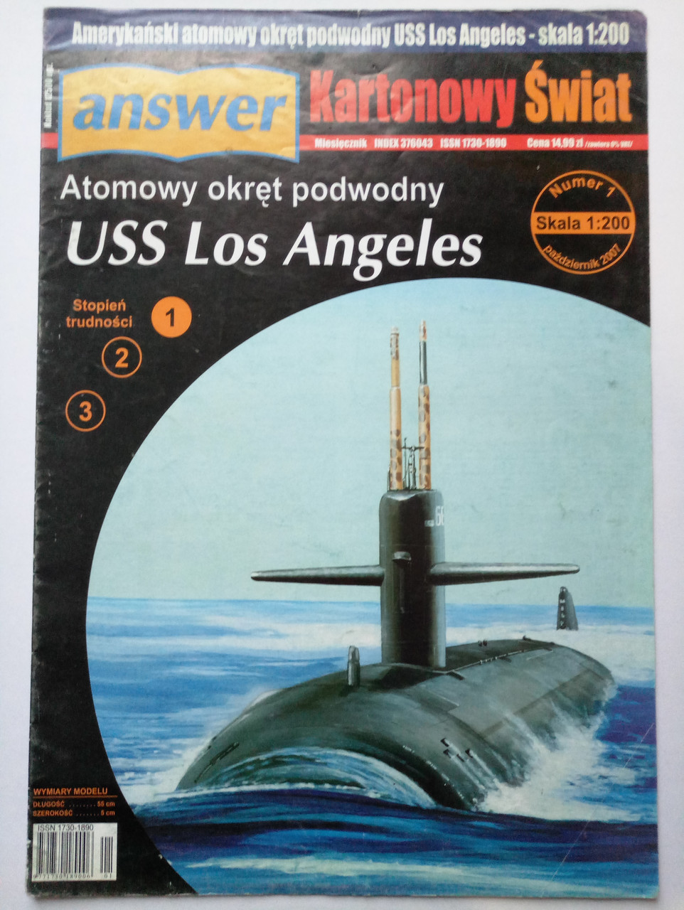 Атомная подводная лодка USS Los Angeles 1/200