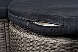 Комплект садових меблів з ротанга DiVolio MILANO чорний з сірим, фото 3
