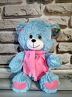 Плюшевий ведмідь 35*25см блакитний в шарфику