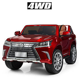 Дитячий електромобіль Джип «Lexus 570» M 3906EBLRS-3(4WD повний привід) Червоний (Автофарбування)