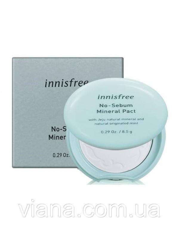 Компактна мінеральна матувальна пудра Innisfree No — Sebum Mineral Pact