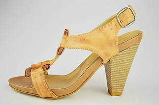 Босоножки на каблуке Gamis 507 Бежевый 36, фото 2