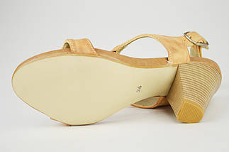 Босоножки на каблуке Gamis 507 Бежевый 36, фото 4