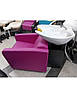 Мийка для перукарських салонів перукарня Marlen мийка (кераміка) з кріслом на станині з сантехнікою, фото 3