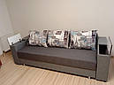 Прямий диван Кама Провентус Фаворит 230x90 см Сірий, фото 8