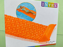 Надувний матрац пляжний Intex 58807 жовтогарячий неоновий