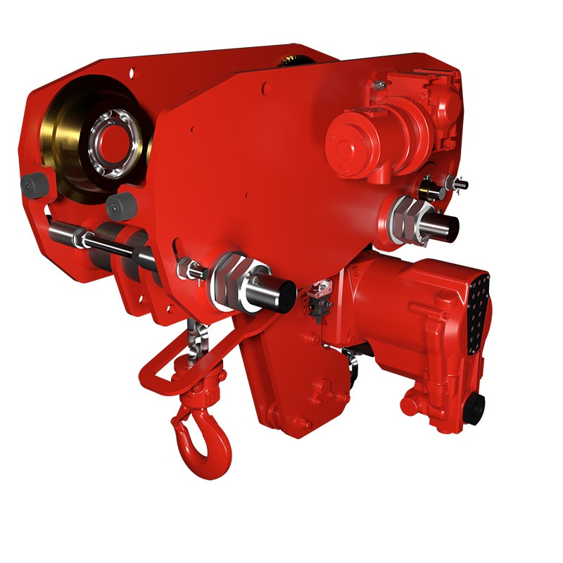 Пневматичні талі на візку для низьких стель Red Rooster Lifting TMH-3000-LHR