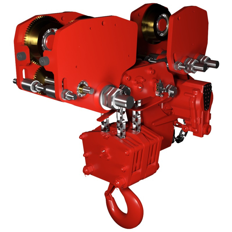 Пневматичні талі на візку для низьких стель Red Rooster Lifting TMH-20T-LHR