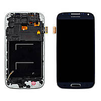 Дисплей SAMSUNG i9500 Galaxy S4 (2013) с регулируемой подсветкой с синим тачскрином и рамкой
