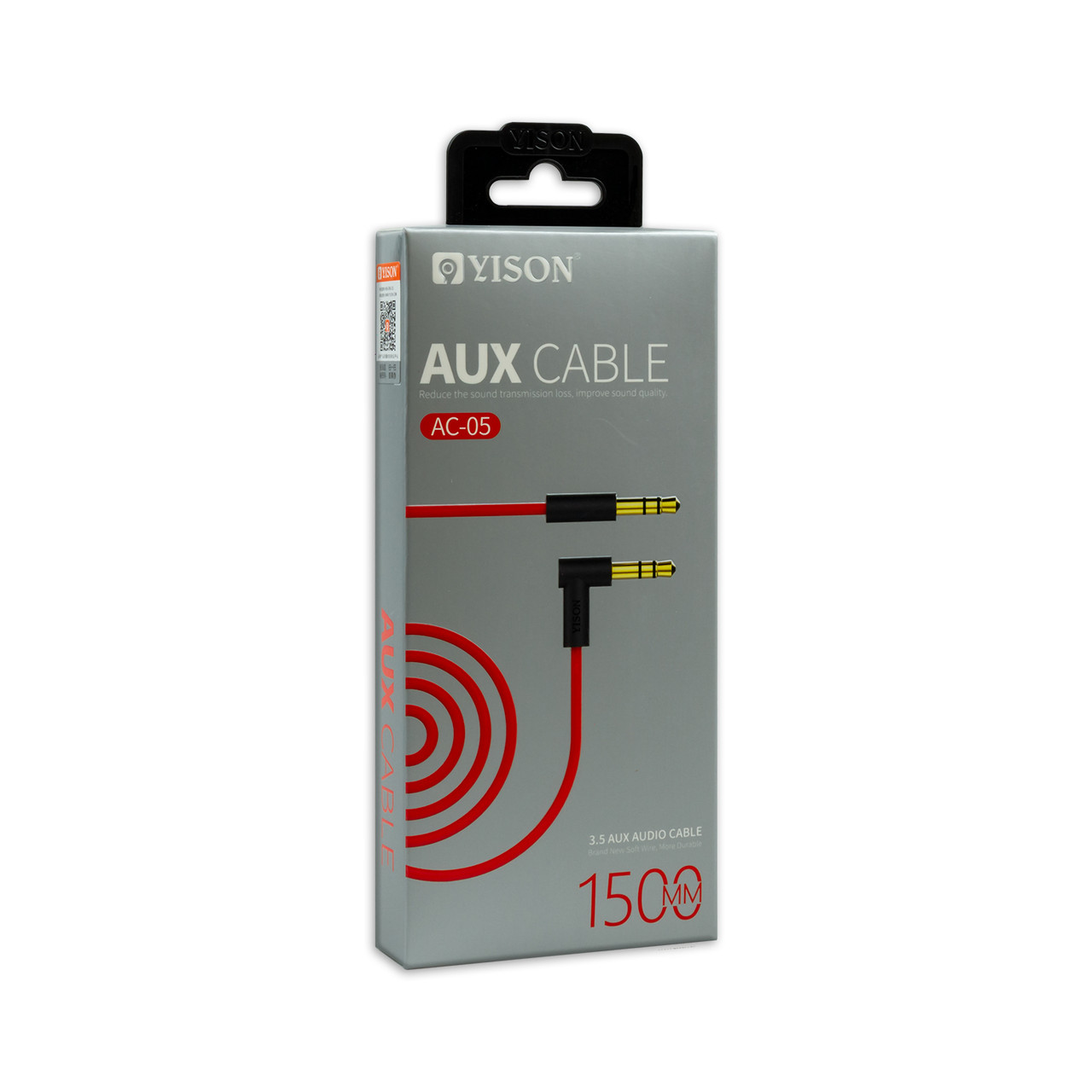 Кабель AUX YiSON AC-05 1.5 м червоний