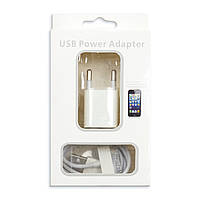 Зарядний пристрій USB Nano 2 в 1 (адаптер + кабель iPhone 4/4S/3GS/iPod)