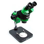 Мікроскоп RELIFE RL-M3-B1 бінокулярний (збільшення 7x-45x) чорно-зелений