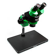 Мікроскоп RELIFE RL-M3-B3 бінокулярний (збільшення 7x-45x) чорно-зелений