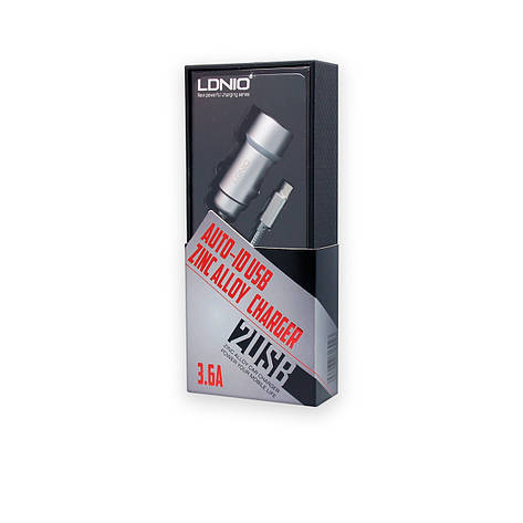 АЗП USB LDNIO C302 3.6 A 2 в 1 (адаптер + кабель USB-Micro - USB) 2 Ports, фото 1