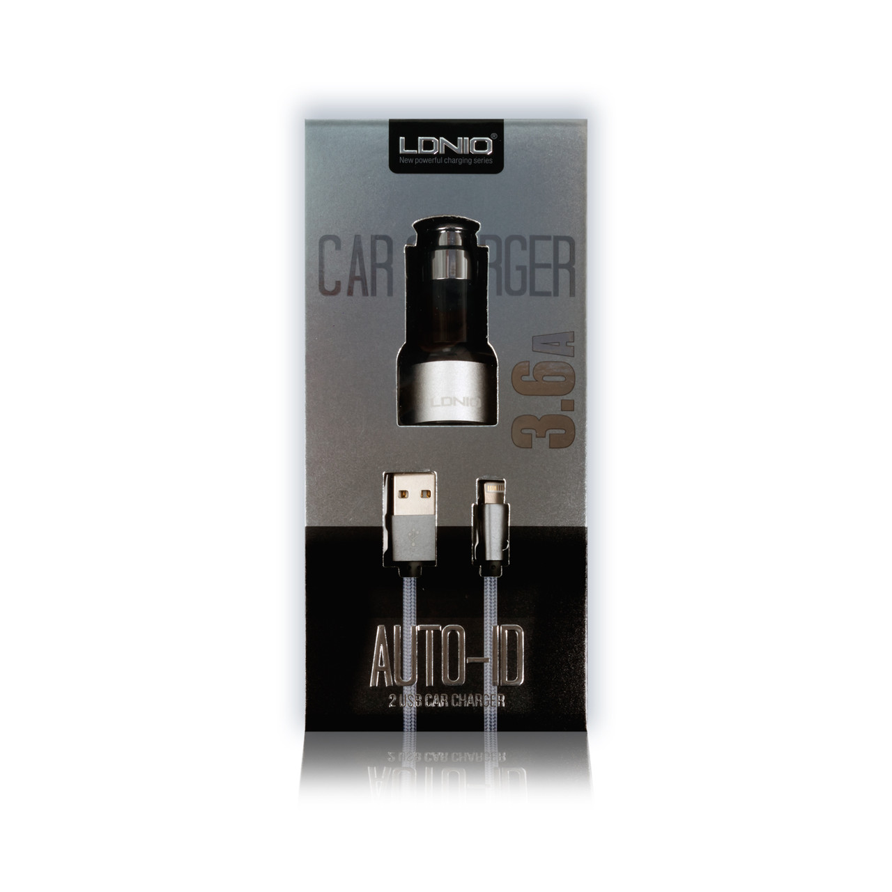 АЗП USB LDNIO C303 3.6 A 2 в 1 (адаптер + кабель USB - Lightning) 2 Ports