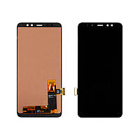 Дисплей SAMSUNG A730 Galaxy A8 Plus (2018) (IPS) с черным тачскрином