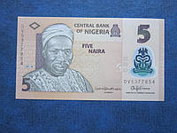 Банкнота 5 найра Нигерия 2018 пластик 2011 пластик UNC пресс 2 года цена за 1 бону