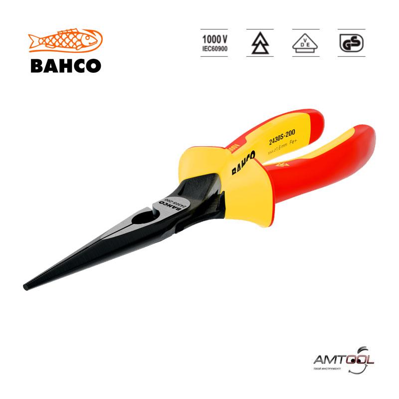 Плоскогубці з подовженими губками VDE 200 мм - Bahco 2430S-200